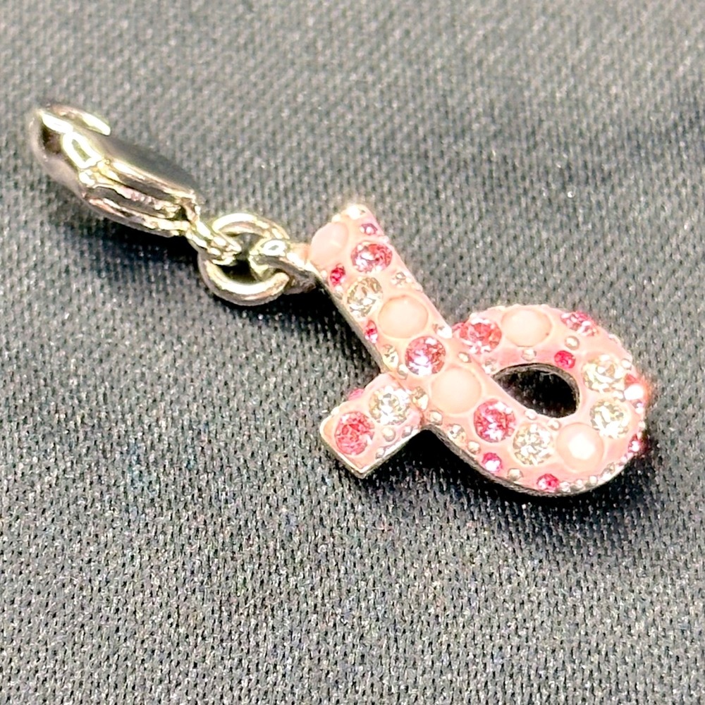 ♋️ Swarovski bracelet necklace charm silver cancer awareness